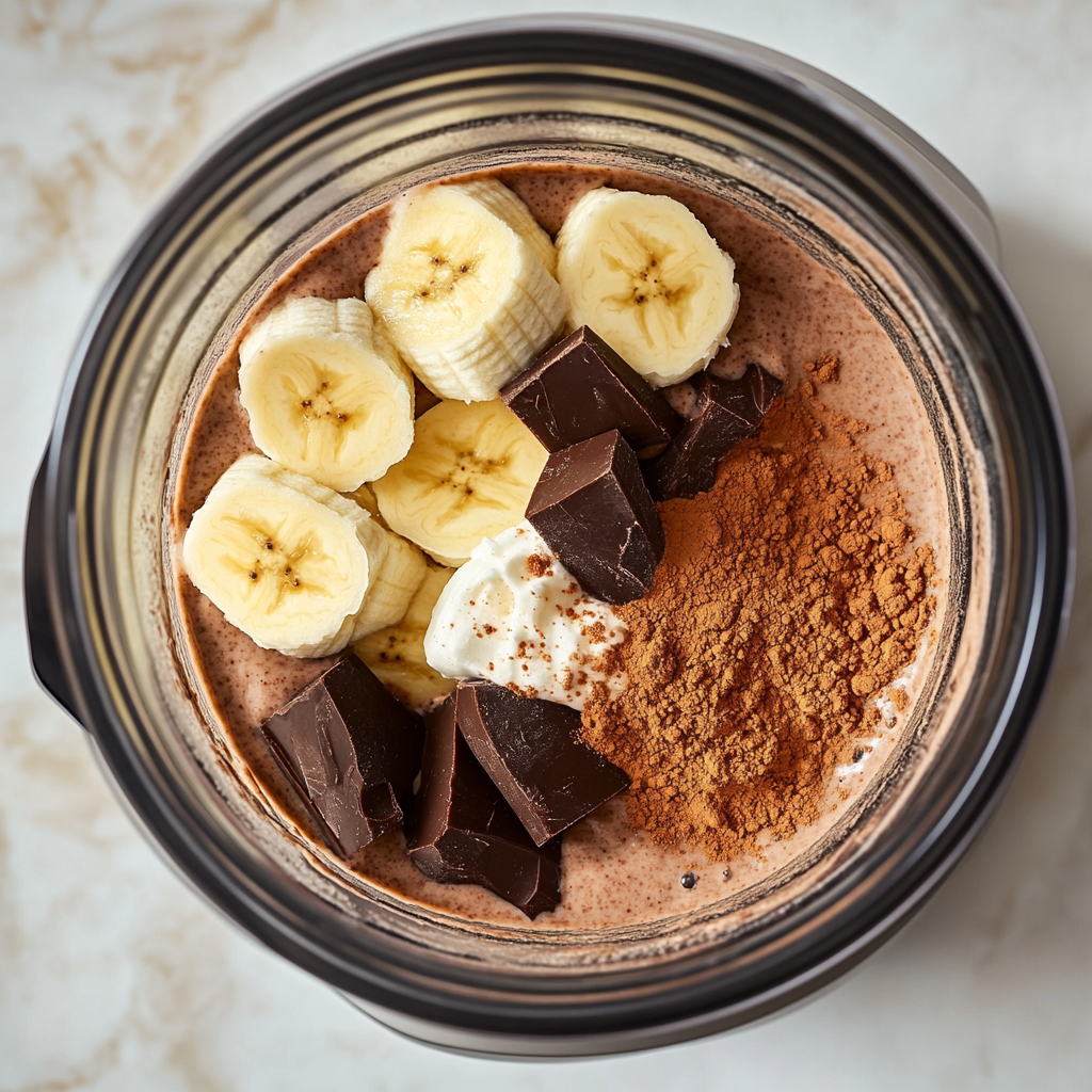 Banana Chocolate Smoothie Bowl: A Decadent, Healthy Treat 7 blending banana chocolate smoothie bowl base