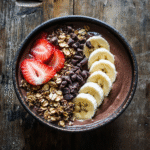 Banana Chocolate Smoothie Bowl: A Decadent, Healthy Treat 5 banana chocolate smoothie bowl with toppings